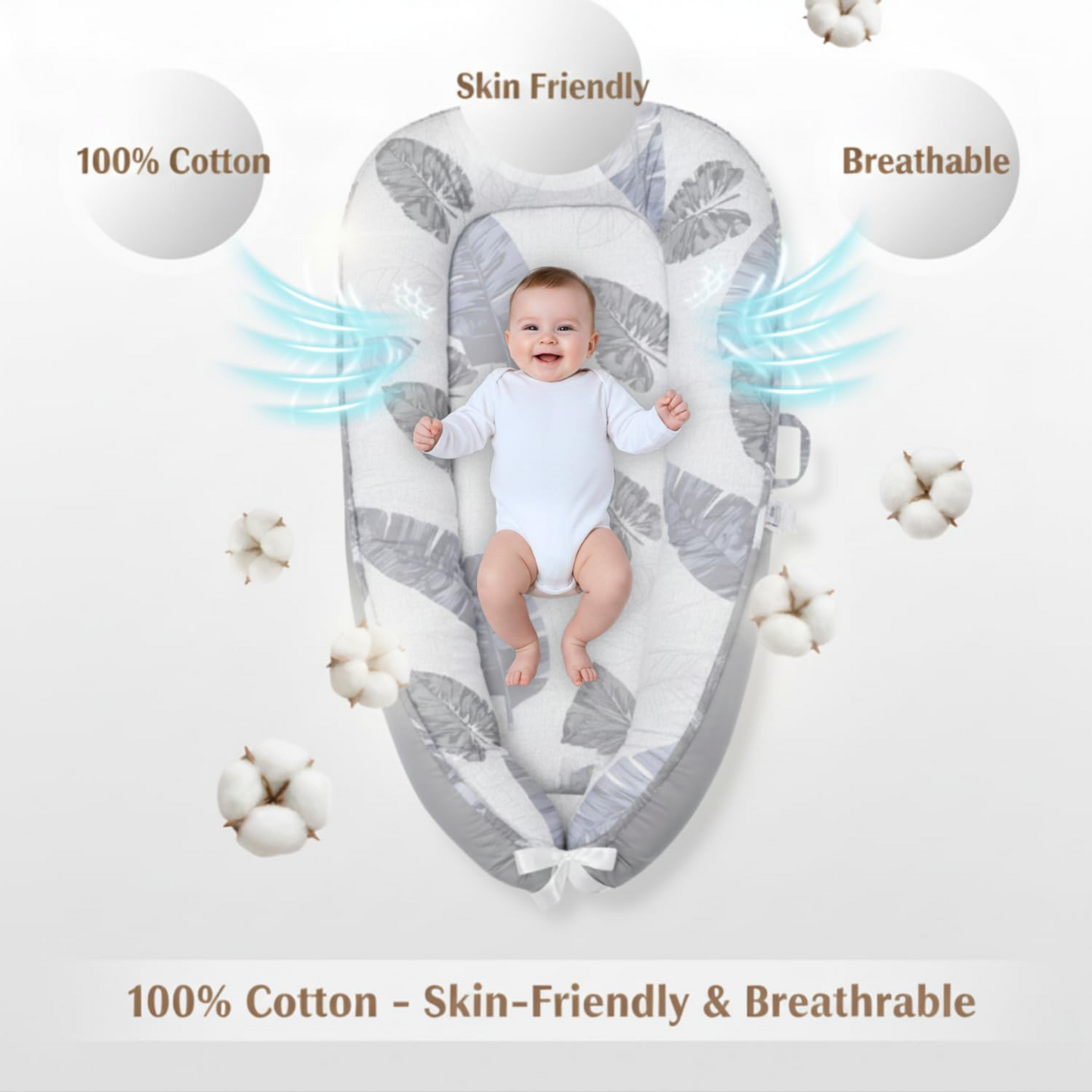 3D-Touch Breathable Lounger for Newborns