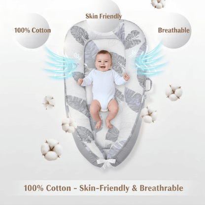 Newborn resting comfortably in 3D-Touch Breathable Lounger 3D-Touch Breathable Lounger for Newborns