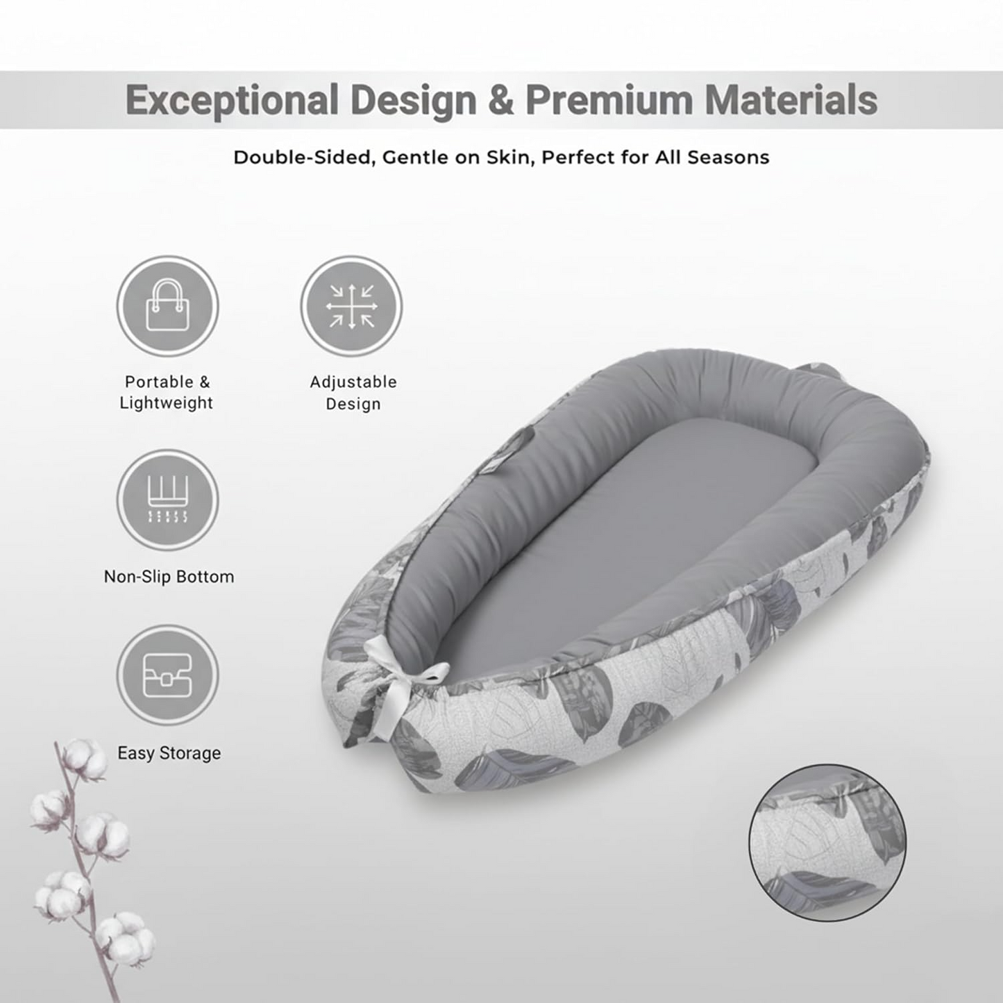 3D-Touch Breathable Lounger for Newborns