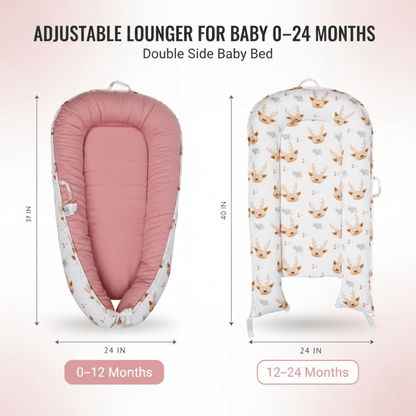 Portable and lightweight Pink 3D-Touch Breathable Lounger for Newborns 3D-Touch Breathable Lounger for Newborns