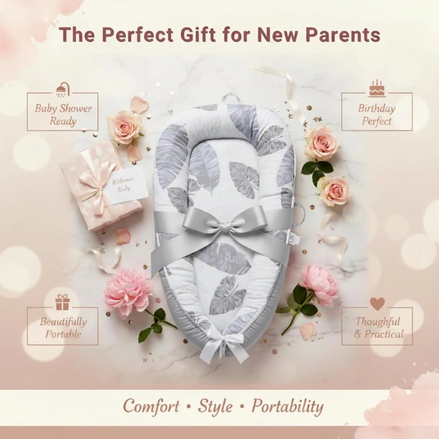 3D-Touch Breathable Lounger for Newborns